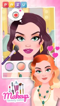 Maquillage salon de beauté - Jeux de relooking Screen Shot 1