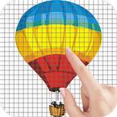 Hot Air Balloons Color by Number - Pixel Art Game