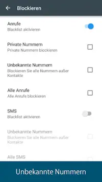 Blockiert Anrufe und SMS - Calls Blacklist Screen Shot 5