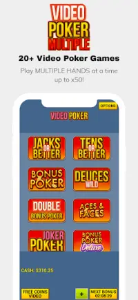 Video Poker Multi Hand Screen Shot 2