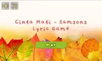Cinta Mati - Samsons Lyric Game Screen Shot 0
