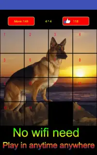 Puzzle cane carino  - Puzzle scorrevole Screen Shot 21