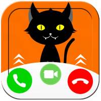 Scary Call Cartoon Cat black : Meong Horror