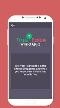 True or False - World Quiz Screen Shot 0