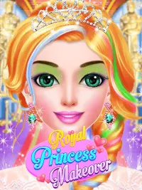 Royal prinsesa makeover salon laro para sa batang Screen Shot 3