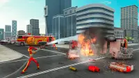 Stickman City Firefighter: 911 Emergency Simulator Screen Shot 0