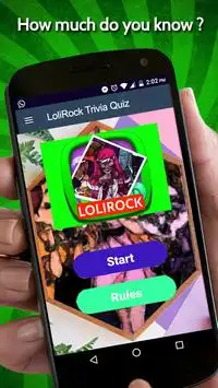 LoliRock Trivia Quiz Screen Shot 0