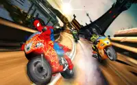 Superhero Spider: Moto Bike racing Screen Shot 5