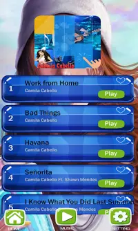 Camila Cabello Piano Tiles Game Screen Shot 0
