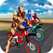 Superheroes BMX Bikes Stunts: Tricky Missions