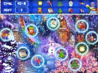 Objets cachés Jeux de puzzle de vacances de Noël Screen Shot 1