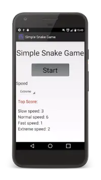 Simple Snake Game Screen Shot 0
