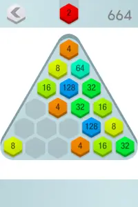 2048 Hex - challenging puzzle game Screen Shot 4