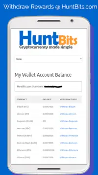 Free Bitcoin - HuntBits.com Screen Shot 2