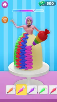 Icing on Doll Cake maker Game Screen Shot 4