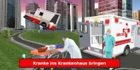 Autofahren Simulator Spiele: Ambulanz Krankenwagen Screen Shot 2