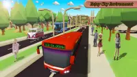City Toon Bus Driving Game 2019 - bus simulator Screen Shot 6