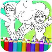 Superheroes Girls Coloring Game