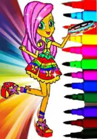 Equestria girls coloring Pages Screen Shot 4