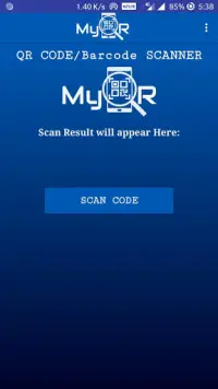 MyQR : Light Weight QR Code/Barcode Scanner Screen Shot 1
