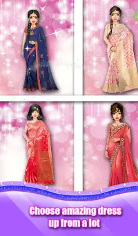 Indian Wedding Saree Designs Fashion Makeup Salon Screen Shot 2