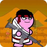 Gun Fight:One Stickman Jump Combat Game