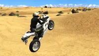 Police Motorbike Desert City Screen Shot 1