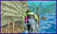 Superheroes Water Surfer Bike Racing Screen Shot 0