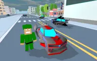 Blocky Hover Car: City Heroes Screen Shot 3