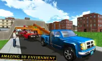 Tow Truck Car transporter Sim Screen Shot 4