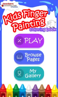 Kids Finger Painting Coloring Screen Shot 0