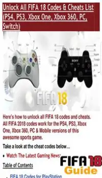 Guide for FIFA 18 Screen Shot 1