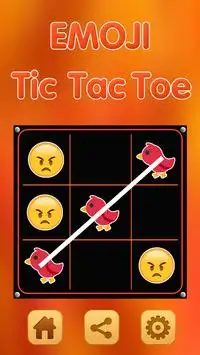 Free Tic Tac Toe Games For Emoji Flash Screen Shot 1