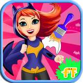Super Hero Girl Coloring Game