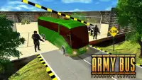 военный автобус Водитель Транспортер Игра 2018 Screen Shot 0