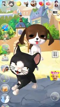 Talking Cat и Dog Детские игры Screen Shot 3