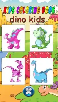 anak-anak dino mewarnai buku Screen Shot 1