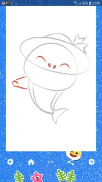 Cómo dibujar tiburón bebé Screen Shot 5