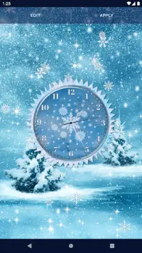Winter Snow Clock Wallpaper Screen Shot 5