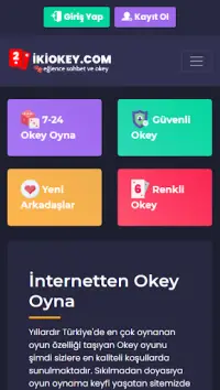 iKiOkey.Com - Mobil Okey Oyna Screen Shot 1
