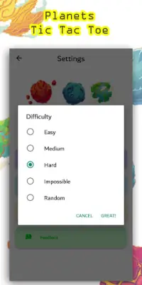 Planets Tic Tac Toe Game Screen Shot 1