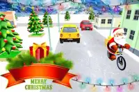 Virtual Santa BMX Bicycle Gift Delivery Rider Screen Shot 0