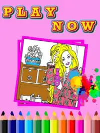 Coloring Games Barby girls Screen Shot 2