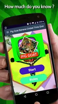 Pig Goat Banana Cricket Trivia Quiz Screen Shot 0