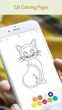 Desenhos para colorir gato Screen Shot 0