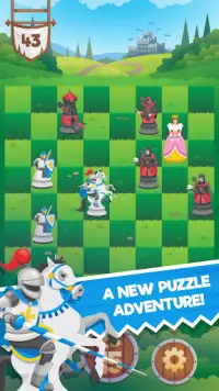 Knight Saves Queen - Brain Puzzle Chess Puzzles Screen Shot 0