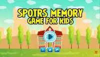 Sport Memory Game for Kids Screen Shot 0