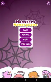 Juego de memoria de monstruos para niños. Screen Shot 12