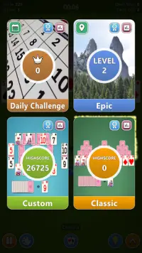 TriPeaks Solitaire 4 in 1 Card Game Screen Shot 2