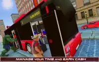 superhéroe pasajero autobús conducción simulación Screen Shot 11